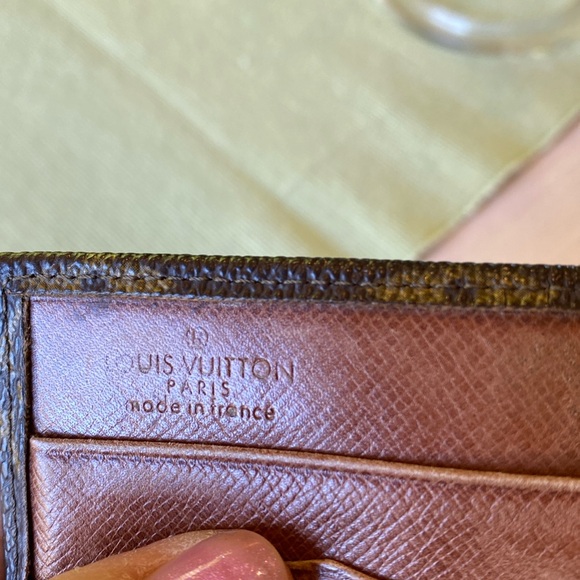 LOUIS VUITTON MONOGRAM CANVAS MONNAIE DOUBLE SNAP WALLET bifold vintage 1989 - Picture 12 of 14